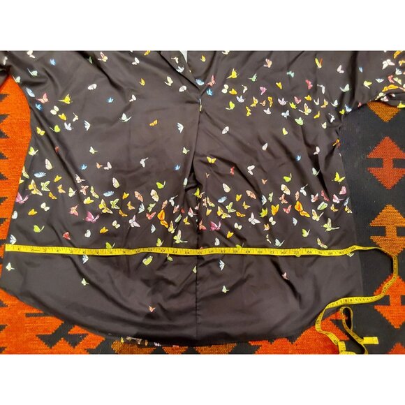 Unbranded NEW WOMEN'S PLUS Black A-Line Shirt with Multicolored Butterflies. XXL - Picture 5 of 13